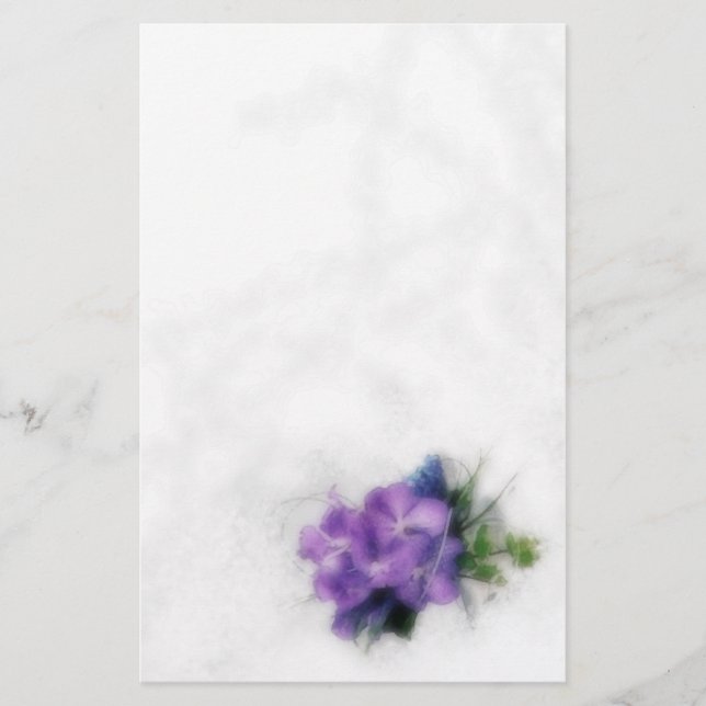 Purple Orchids 1 Stationery (Front)
