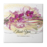 Purple Orchids Abstract Art Calligraphy