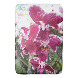Purple Orchids Bath Mat