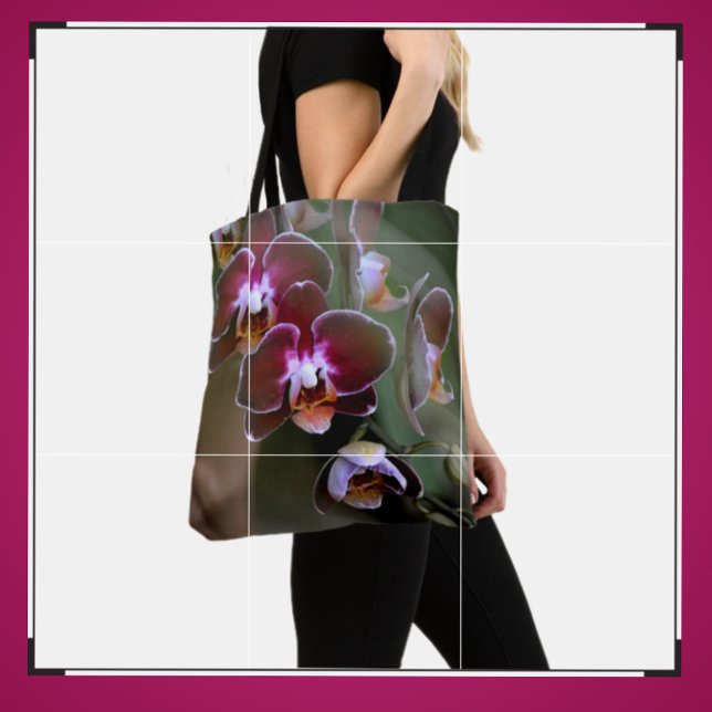 Purple Orchids Botanical Flowers Tote Bag (Creator Uploaded)