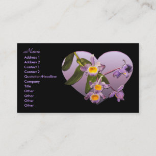Purple Orchids Business Cards