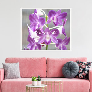 Purple Orchids Kauai Hawaii Canvas Print