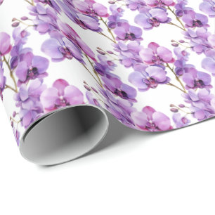Purple Orchids  Wrapping Paper