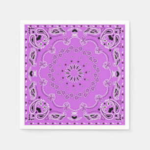 Purple oriental design napkin