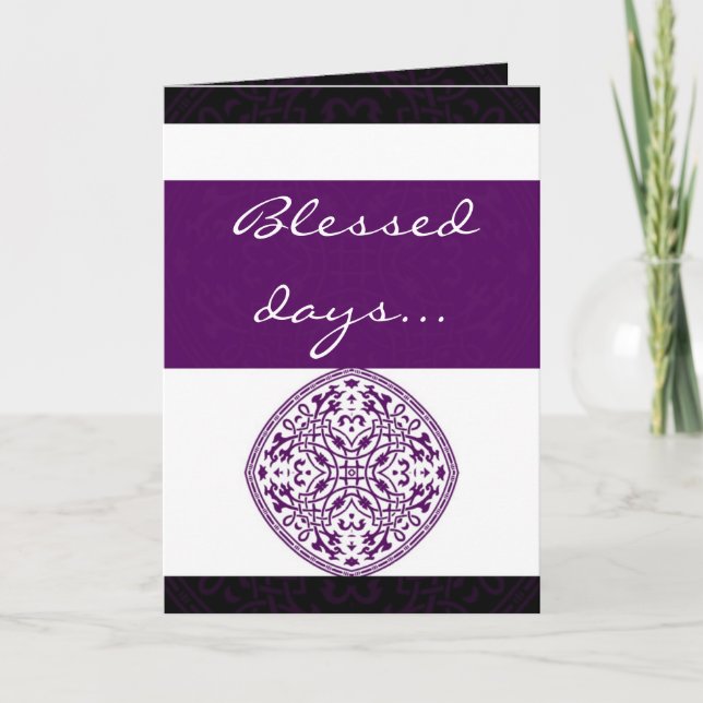 purple oriental greeting card (Front)