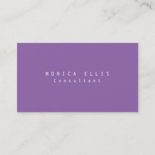 Purple Original Plain Professional Girly Business Card