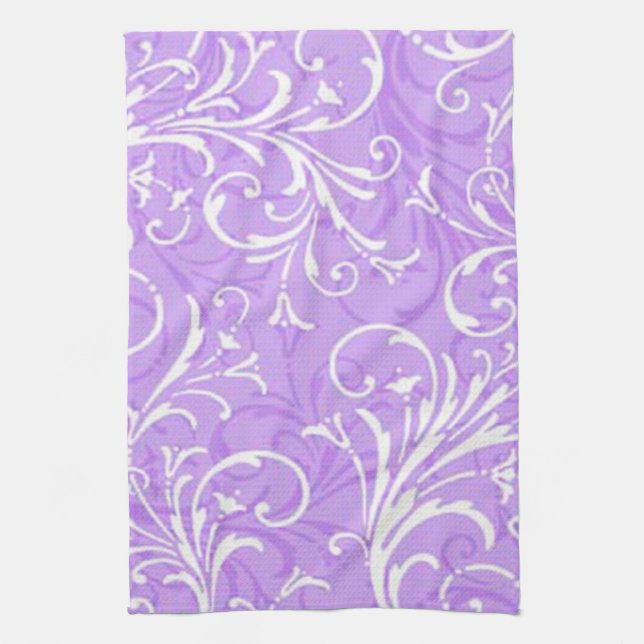 Purple Ornamental Kitchen Towel (Vertical)