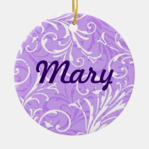 Purple Ornamental Name Ornament
