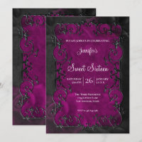 Purple Ornate Frame  Gothic Sweet 16
