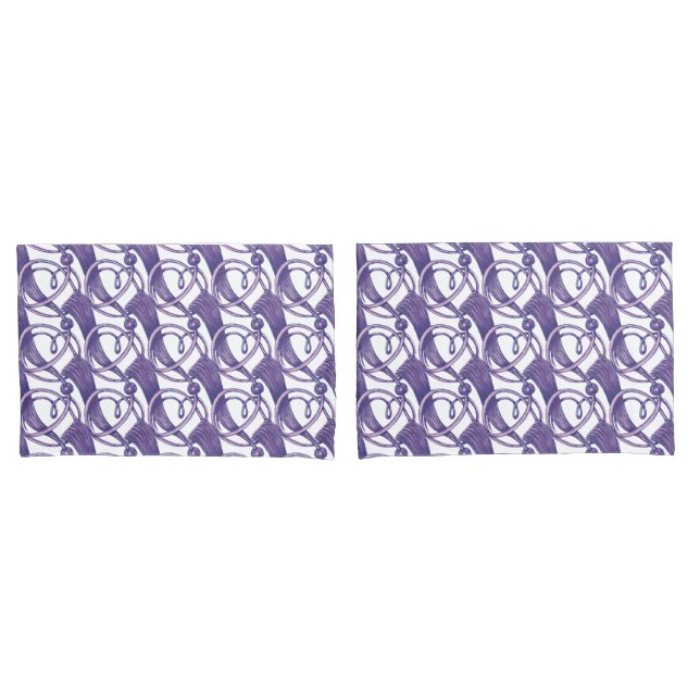 Purple ornate. pillowcase (Front-Set)