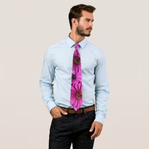 Purple Osteospermum Flowers Tie