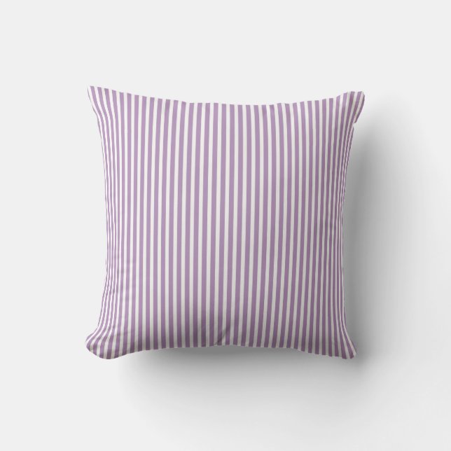Purple Outdoor Pillows - Oxford Stripe (Front)