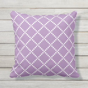 Purple Outdoor Pillows Scandinavian Pattern