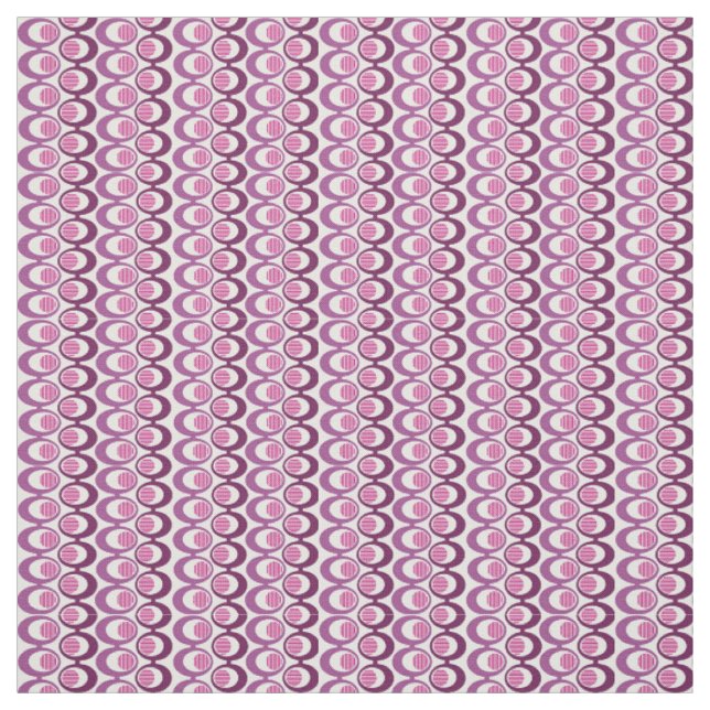 Purple Oval Strings  Fabric (Swatch)