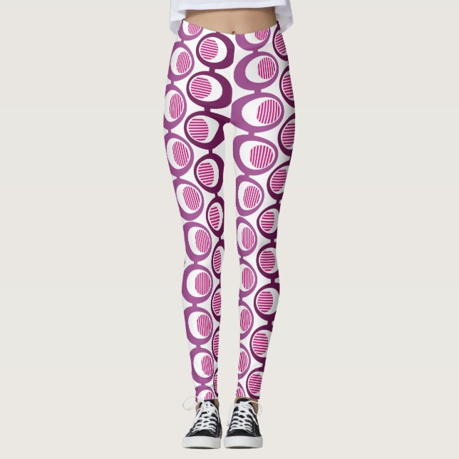 Purple Oval Strings  Leggings (Front)