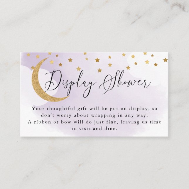 Purple Over the Moon Display Shower Card (Front)