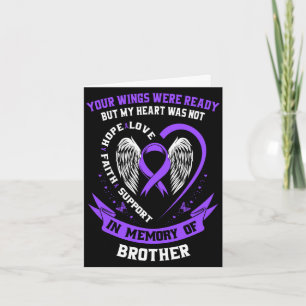 Purple overdose awareness day items in memory of b card