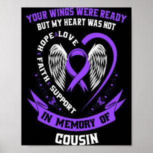 Purple overdose awareness day items in memory of c poster
