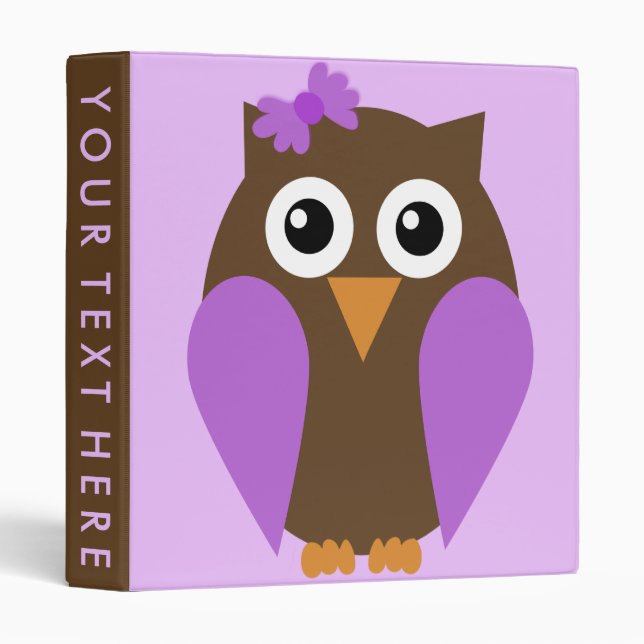 Purple Owl & A Bow Binder (Front/Spine)