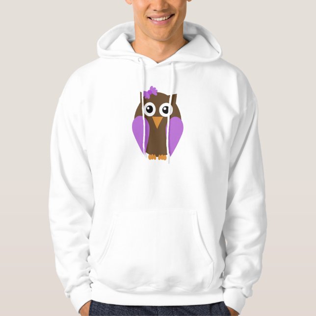 Purple Owl & A Bow Hoodie (Front)