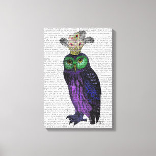 Purple Owl Canvas Print