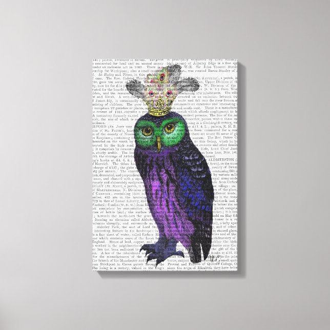 Purple Owl Canvas Print (Front)