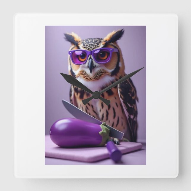 Purple Owl clock (Front)