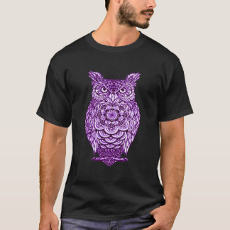 Purple Owl Fun Bird Graphic For Owl Lovers Hoodie T-Shirt