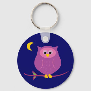 Purple Owl Keychain