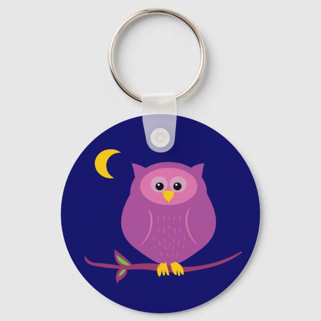 Purple Owl Keychain (Front)