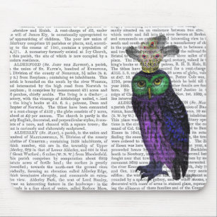 Purple Owl Mouse Pad