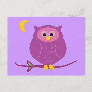 Purple Owl Postcard