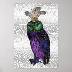 Purple Owl Poster