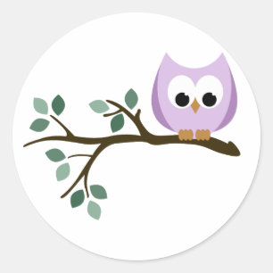 Purple Owl Stickers