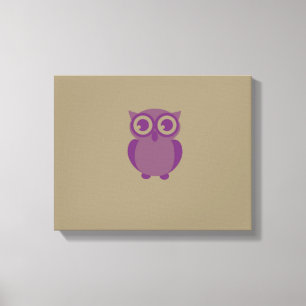Purple Owl Wrapped Canvas