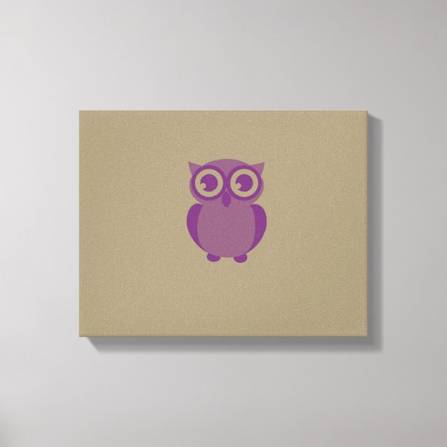 Purple Owl Wrapped Canvas (Front)