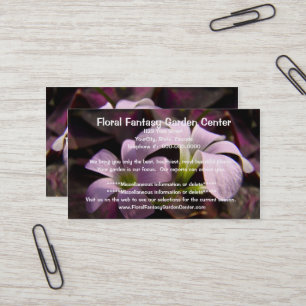 Purple Oxlis Flowers Business Card