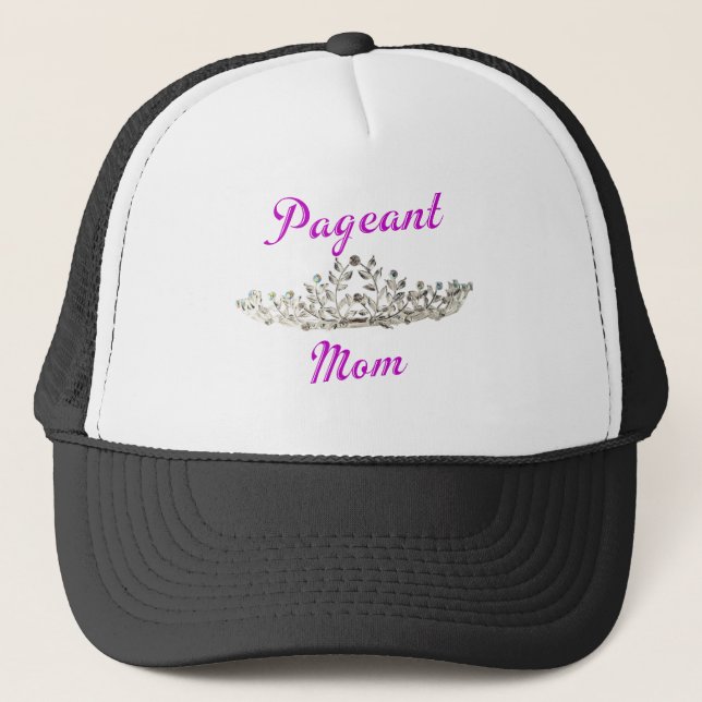 Purple Pageant Mom Trucker Hat (Front)