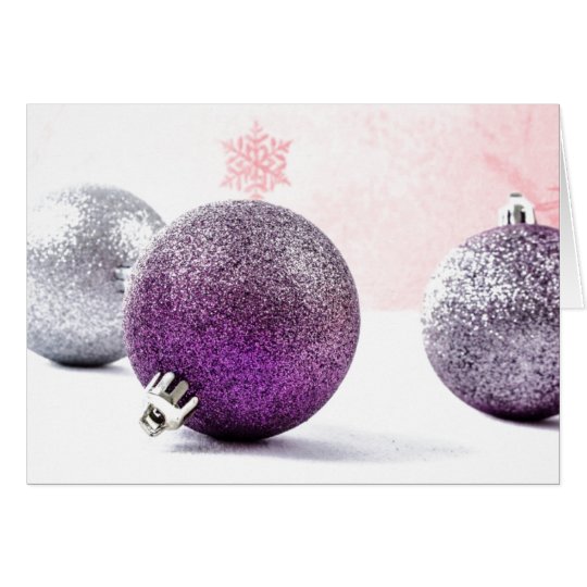 Purple Pain Awareness Ornaments Card