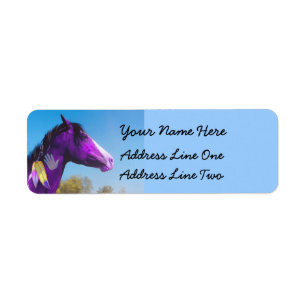 Purple Paint cheval poney de guerre Retourner Adre