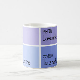 Purple Paint Palette Paint Chips Coffee Mug