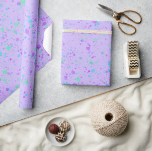 Purple Paint Splatter Tissue Paper