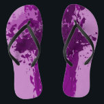 Purple Paint Splatter - Wedding Party Supply - Flip Flops<br><div class="desc">The purple paint splatter wedding party supply flip flops are part of the - Purple Splatter Wedding Decor - collection. The all-season purple wedding party supply is great for offering alternative footwear to guests at a beach wedding. Customize the purple hue by editing the fill colour. For customization assistance or...</div>