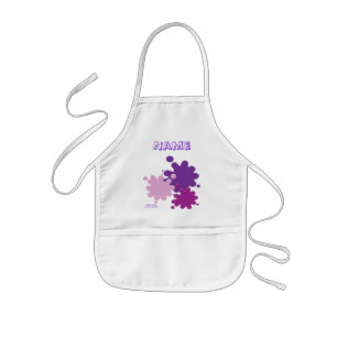 Purple Paint Splatters Child's Art Smock Kids Apron