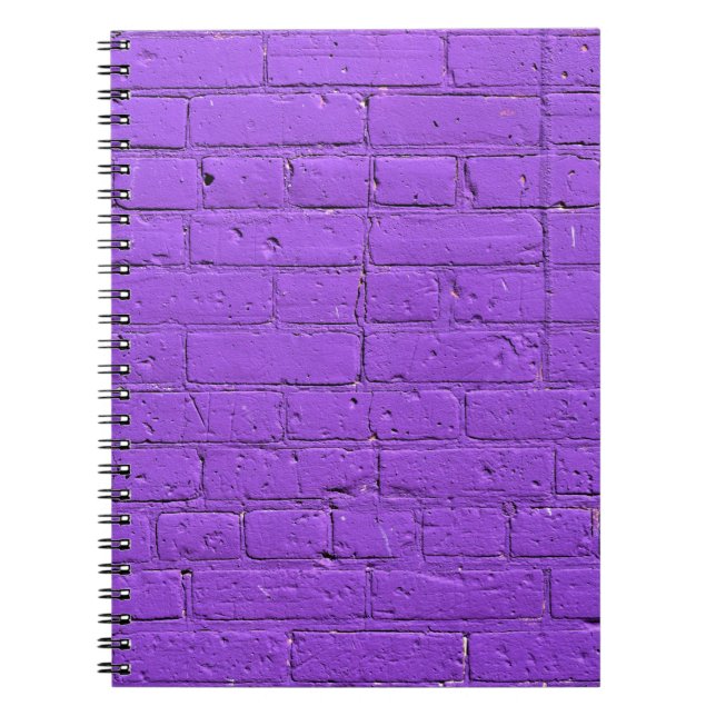 Purple Painted Brick Wall Notebook (Front)