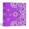 Purple paisley bandanna 1 inch  3 ring binder