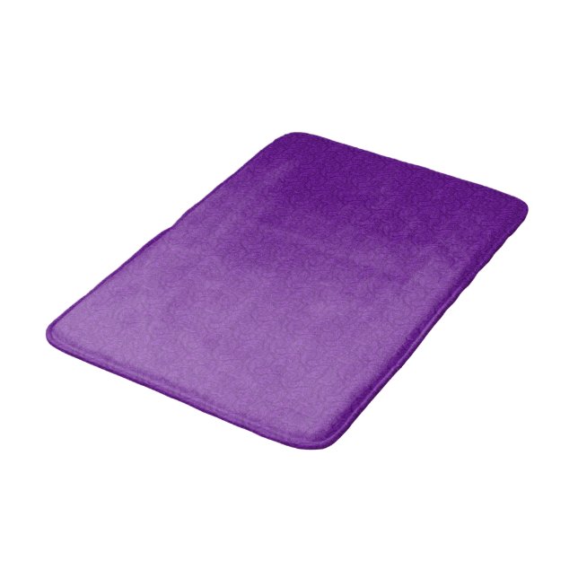 Purple Paisley Bath Mat (Angled)