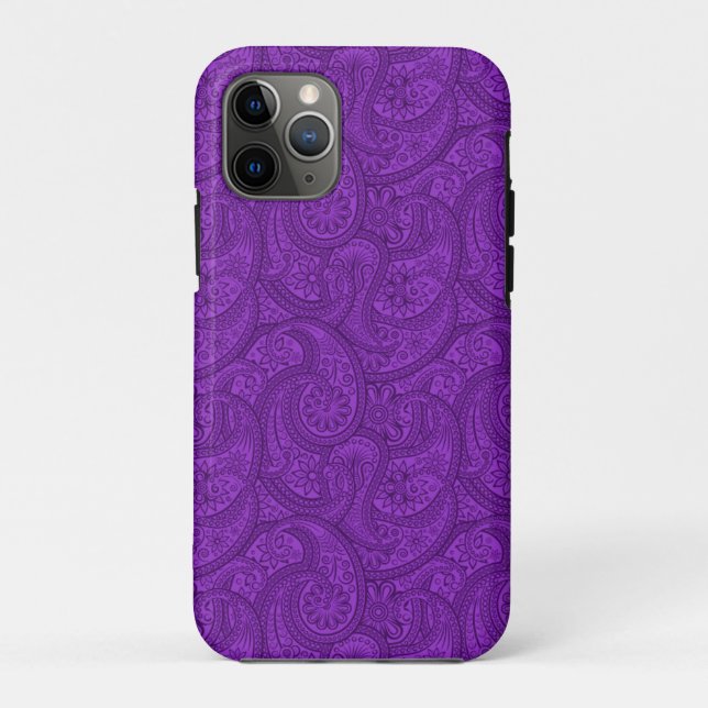 Purple Paisley Case-Mate iPhone Case (Back)