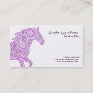Purple Paisley Horse Business Card