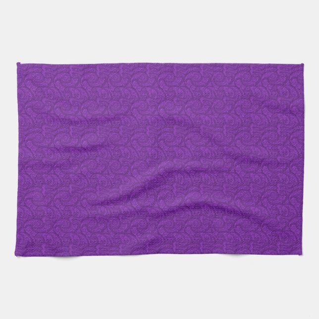 Purple Paisley Kitchen Towel (Horizontal)